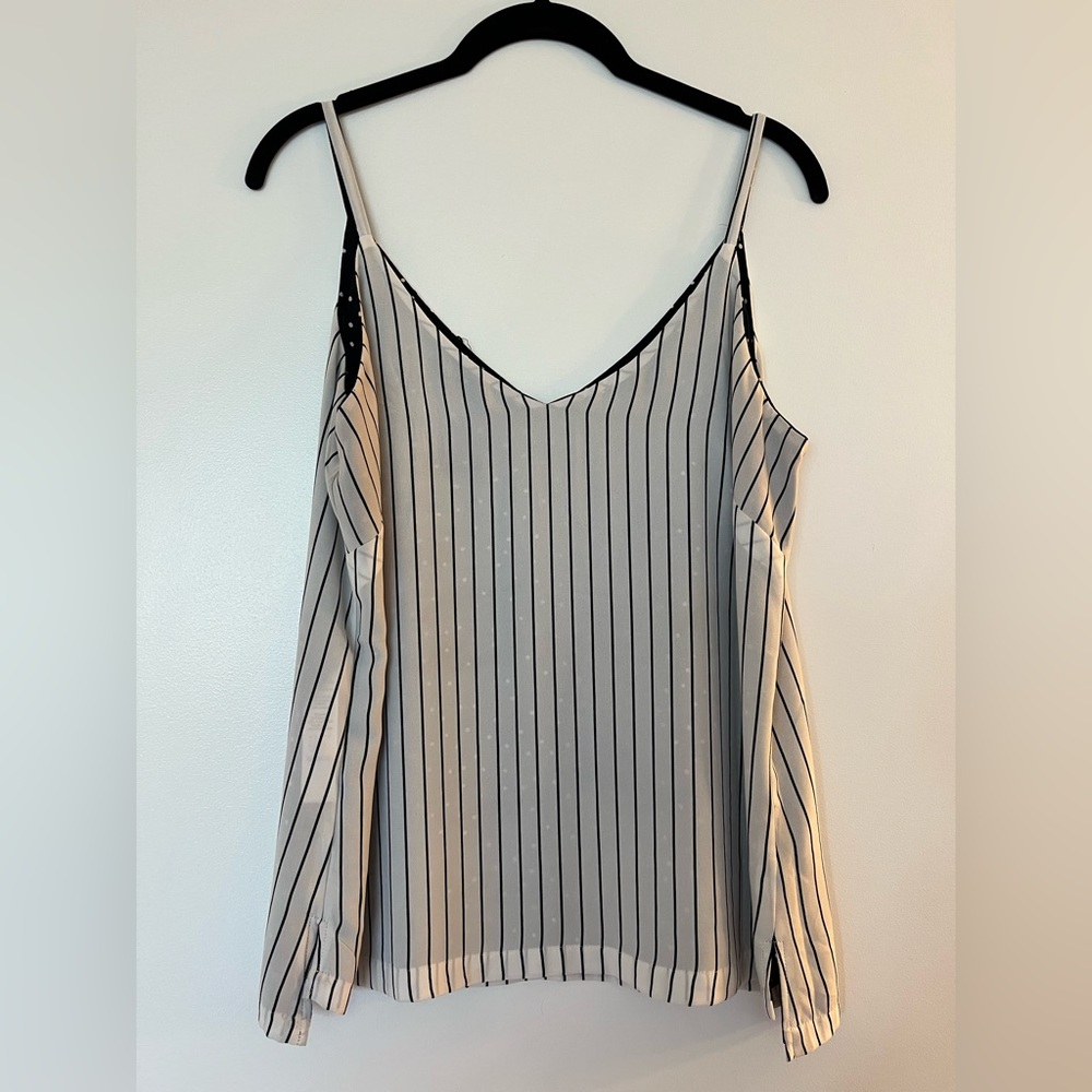 Reversible Striped V-Neck Women's Top